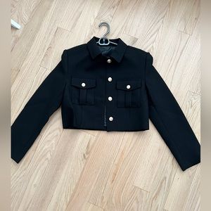 Cropped Black Blazer
